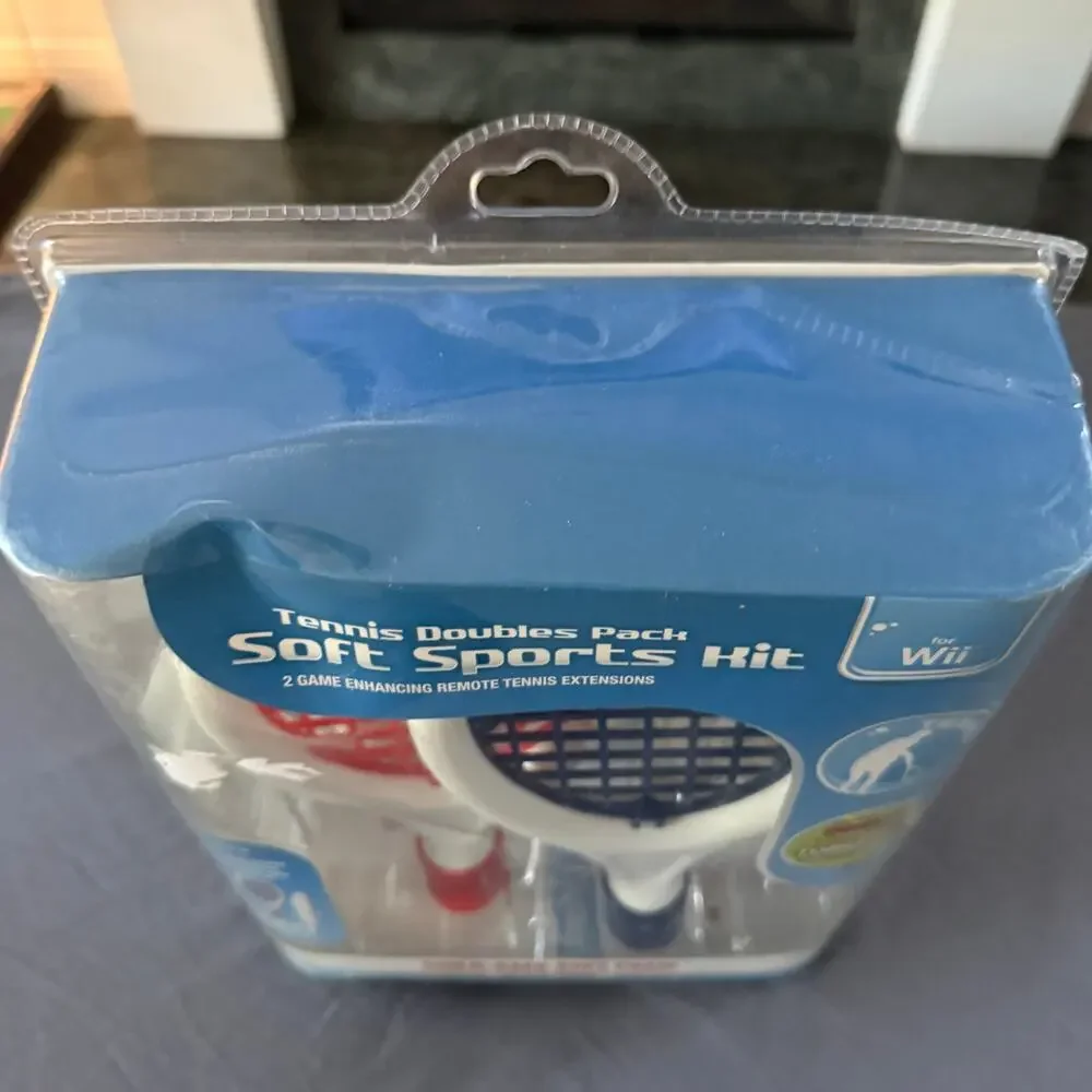 DreamGEAR Nintendo Wii Soft Sports Kit Tennis Doubles Pack 2 Rackets New